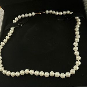 Pearl necklace with 10k gold plate